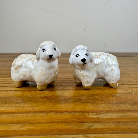 Vintage Lamb Salt & Pepper Shakers | Ceramic Sheep Figurines | Cottagecore - Picture 8 of 8